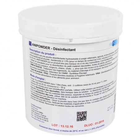 ANIPOWDER + 1 Kg - Désinfectant bactéricide virucide en poudre