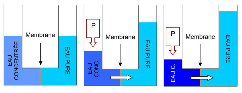 Principe d'un osmoseur