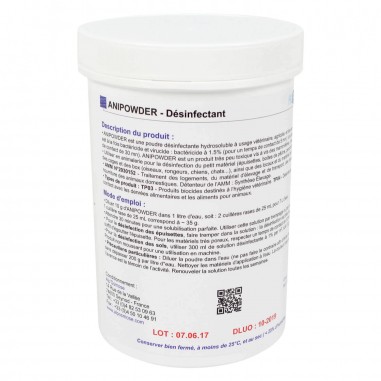 ANIPOWDER - Désinfectant bactéricide virucide en poudre 500 g