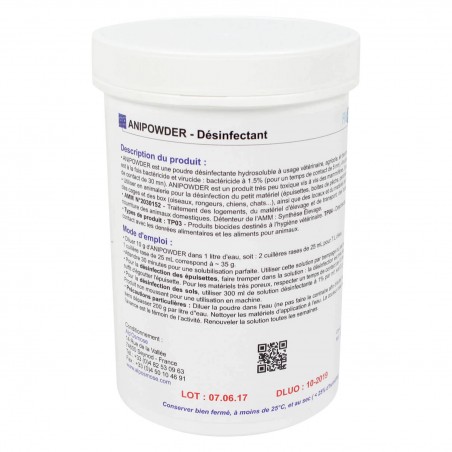 ANIPOWDER - Désinfectant bactéricide virucide en poudre 500 g