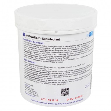 ANIPOWDER - Désinfectant bactéricide virucide en poudre 1 kg